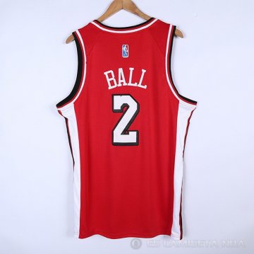 Camiseta Lonzo Ball NO 2 Chicago Bulls Ciudad 2021-22 Rojo